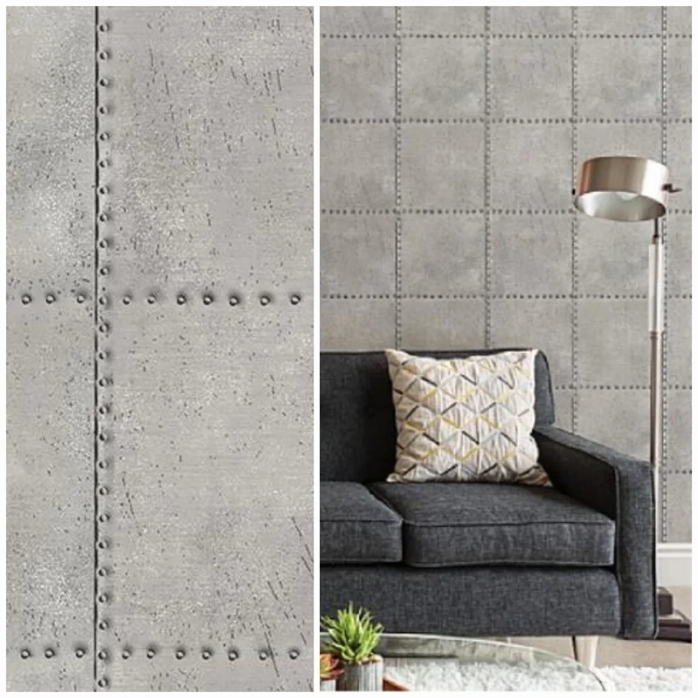 Wallpaper Hale Riveted Sheet Metal